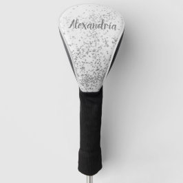 Chic Personalisiert Silver Confetti Golf Headcover