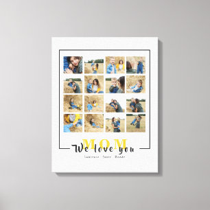 Chic Personalisiert We Liebe Sie Mama Fotos Collag Leinwanddruck