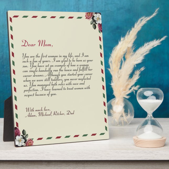 Chic Personalisierte Liebe Letter Handgeschriebene Fotoplatte (Seite)