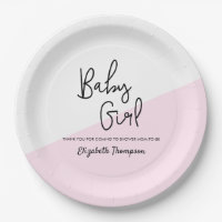 Chic Personalization Baby Girl Dusche Teller
