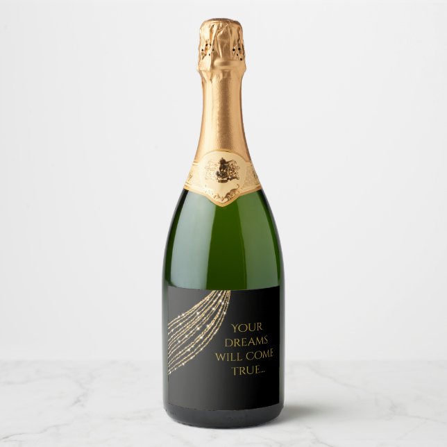 Chic Personalize Flasche Sparkling Wine Label (Vorderseite)