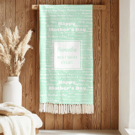 Chic Personalized Gift for Mom Pastel Blanket Sherpadecke