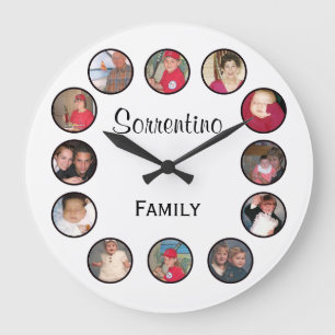 Chic Personalized Photo Round Wall Clock Große Wanduhr