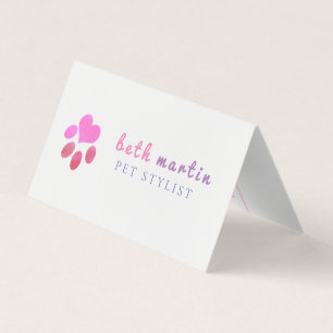 Chic Pet Grooming Salon Ernennung Visitenkarten