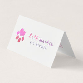 Chic Pet Grooming Salon Ernennung Visitenkarten