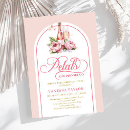 Chic petals and prosecco invite editable layout einladung