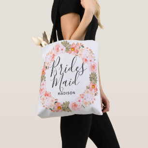 Chic Pfirsich Minze Moderne Florale Kranz Brautjun