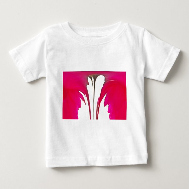 Chic phantastische Rote Rose unter dem weißen Himm Baby T-shirt (Vorderseite)