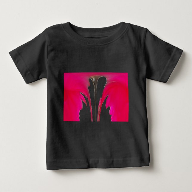 Chic phantastische Rote Rose unter dem weißen Himm Baby T-shirt (Vorderseite)