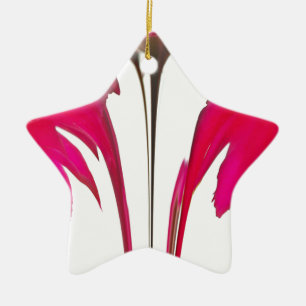 Chic phantastische Rote Rose unter dem weißen Himm Keramik Ornament