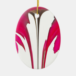 Chic phantastische Rote Rose unter dem weißen Himm Keramikornament