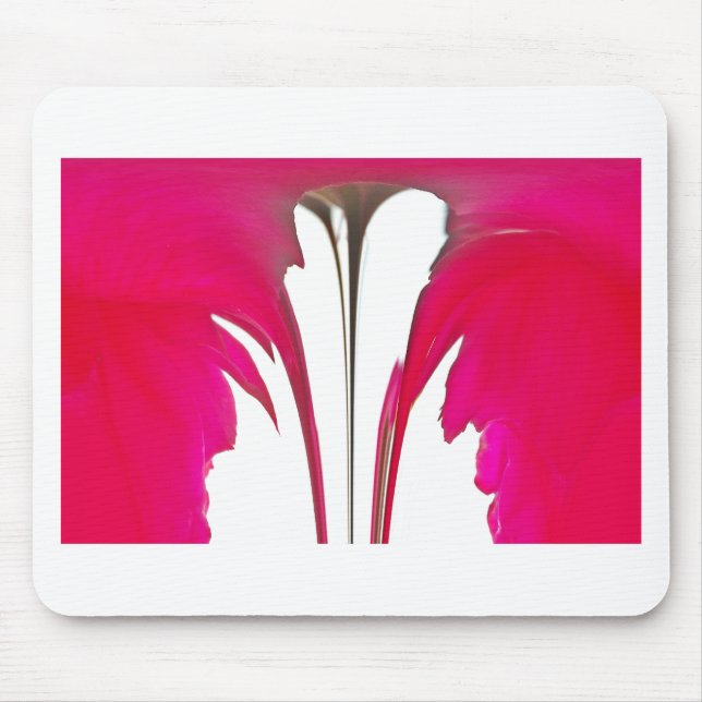 Chic phantastische Rote Rose unter dem weißen Himm Mousepad (Vorne)