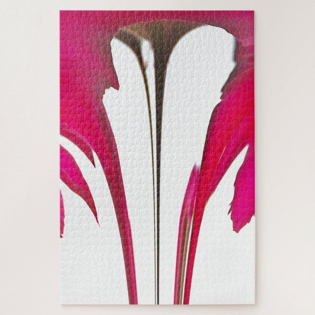 Chic phantastische Rote Rose unter dem weißen Himm Puzzle (Vertikal)