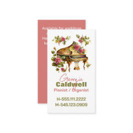 Chic Pianist Wasserfarbenkunst Visitenkarte