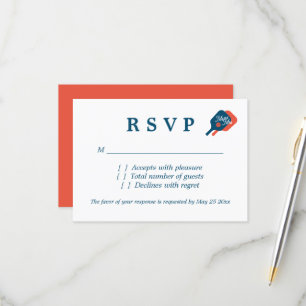 Chic pickleball Hochzeit RSVP Antwortkarten