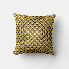 CHIC PILLOW_190 MUSTARD /BLACK MODERN DOT PATTERN KISSEN