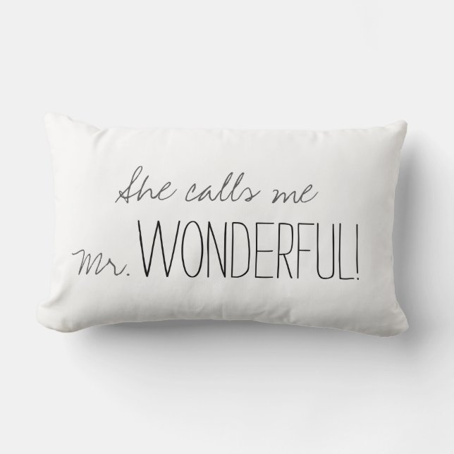 CHIC PILLOW_ " Herr WONDERFUL " Lendenkissen (Vorderseite)