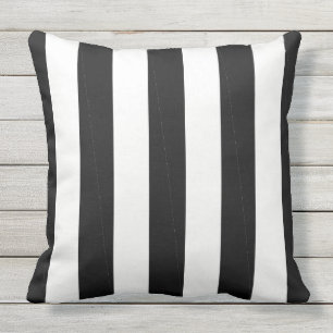 CHIC PILLOW_MOD SCHWARZE U. WEISSE STREIFEN KISSEN FÜR DRAUßEN