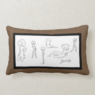 CHIC PILLOW_MODERN FIGURE ZEICHNE STUDIE LENDENKISSEN