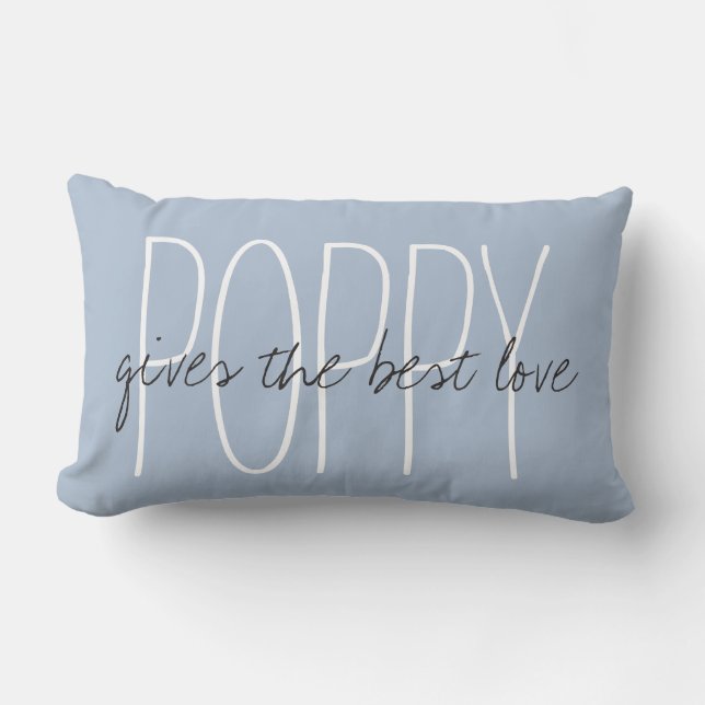 CHIC PILLOW_"POPPY...gibt die beste Liebe." Lendenkissen (Vorderseite)