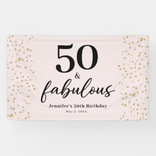 Chic Pink 50 und fabulous 50. Geburtstag Banner