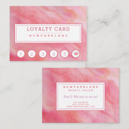 Chic Pink Agate Pattern Business Loyalty Card Visitenkarte