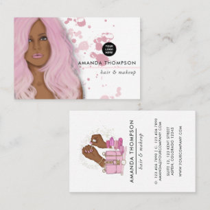 Chic Pink Beauty Fashion Business Card Visitenkarte