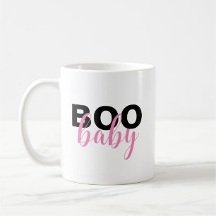 Chic Pink Black Boo Baby Zitat Kaffeetasse