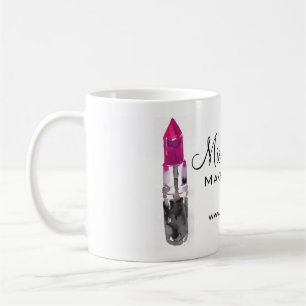 Chic pink Black silver water color lipstick Makeup Tasse