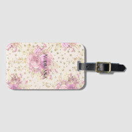 Chic Pink Blume Gepäckanhänger