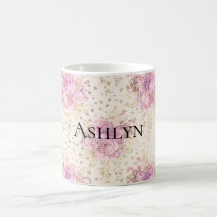 Chic Pink Blume Kaffeetasse