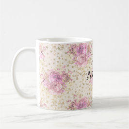 Chic Pink Blume Kaffeetasse