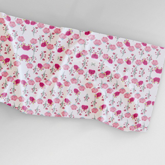 Chic Pink Blume Muster Strandtuch (Von Creator hochgeladen)