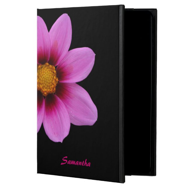 Chic Pink Blume Personalisiert iPad Air 2 Fall (Vorderseite)