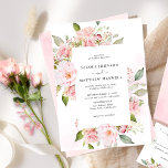 Chic Pink, Blush und Rose Hochzeit mit goldenen Bl Einladung<br><div class="desc">Freuen Sie sich auf dieses wunderschöne Hochzeitsinspektionsdesign voller Eleganz und Grazie mit einem exquisiten Blumenrahmen, der Ihre Hochzeitsdetails präsentiert, und zarte Aquarellfärbungen, die dahinter kaskadieren. Die Option "gemeinsam mit den Eltern" zu "gemeinsam mit ihren Familien", "gemeinsam mit großer Freude" oder "gemeinsam mit großem Vergnügen" zu wechseln. Möglichkeit zum Bearbeiten des...</div>