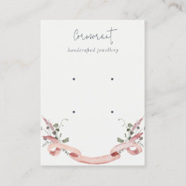 Chic Pink Blush Wildblume Ribbon 2 Stuhlvortrag Visitenkarte