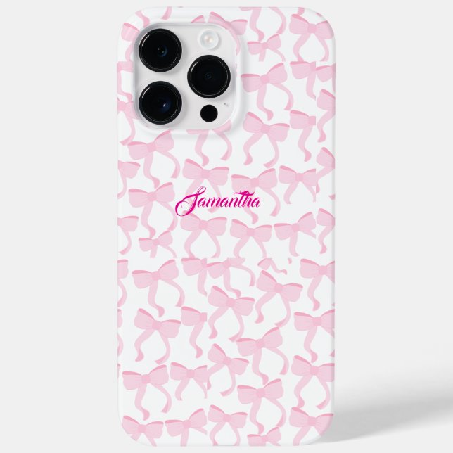 Chic Pink Bows Case-Mate iPhone Hülle (Rückseite)