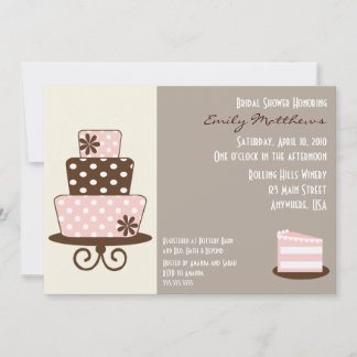 Chic Pink & Brown Einladung