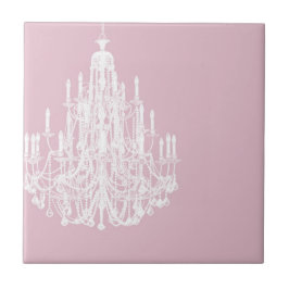 Chic Pink Chandelier Fliese