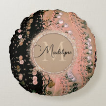 Chic Pink Coral und Black Sinti und Roma Scarf