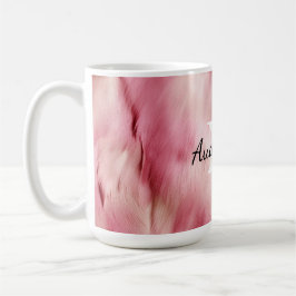 Chic Pink Cowgirl Cowhide Monogram Kaffeetasse