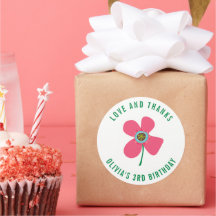 Chic Pink Daisy Pop Girls Geburtstagsparty Gefalle