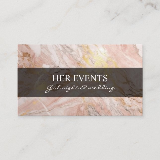 Chic Pink Design Cards für Event Manager Visitenkarte (Vorderseite)
