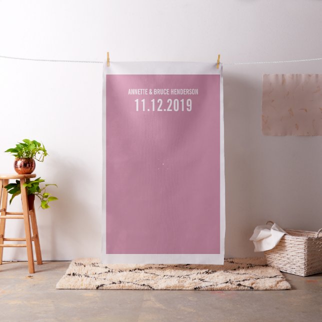 Chic Pink Diy Wedding Foto Stand Hintergrund Stoff (Beispiel)