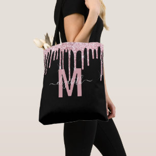 Chic Pink Drilling Monogram Name