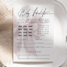Chic Pink Elegant Baby Prediction Game Flyer