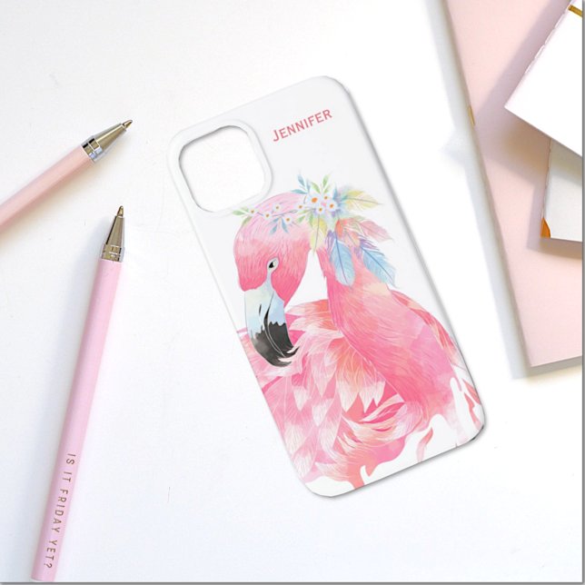 Chic Pink Flamingo Custom Case-Mate iPhone Hülle (Von Creator hochgeladen)