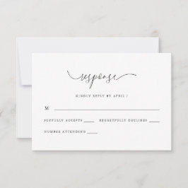 Chic Pink Floral Calligraphy UAwg Response RSVP Karte