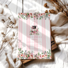 Chic Pink Floral Graduation Party