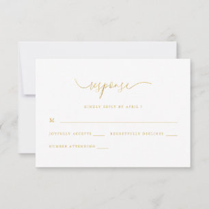 Chic Pink Floral Print UAwg Response RSVP Karte